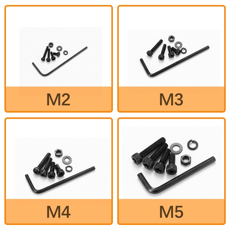 1780 Pcs M2 M4 M5 M3 Screws Set, Metric Bolt