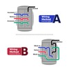 Wsays 7Pin Winch in Out Momentary Rocker Toggle Switch Blue