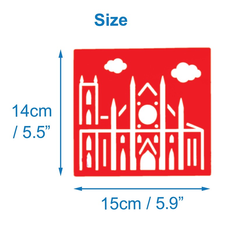 Baker Ross CN123 Royal Stencils - Pack of 10, British