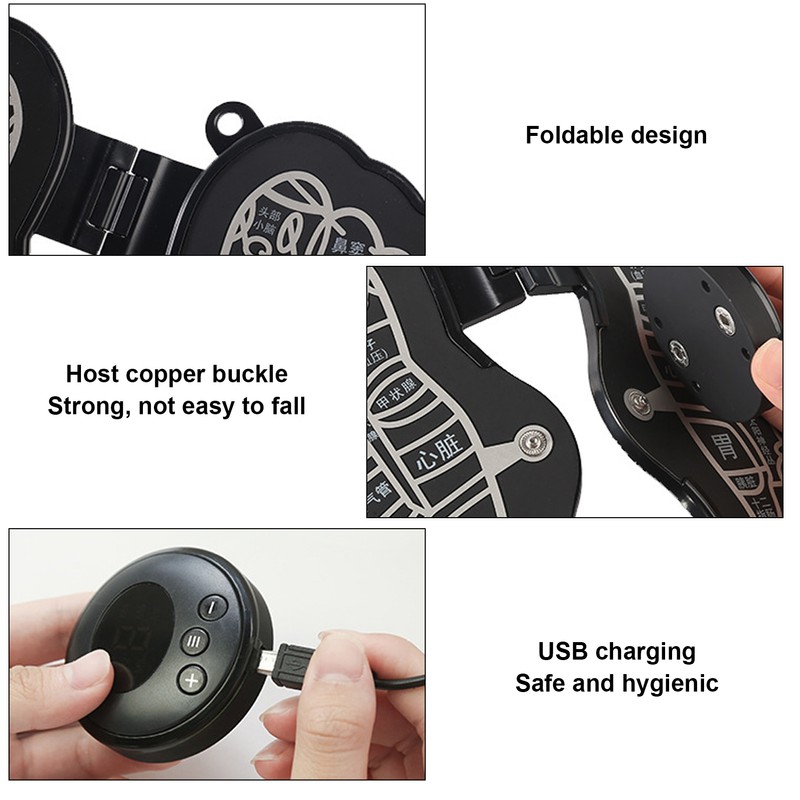 Rechargeable EMS Foot Massage Pad Foldable Adjustable Foot Massager Stimulator