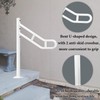 Single Post Handrail for Outdoor 1-3 Steps, Metal Bent Stair
