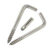 DIOS24 Pack of 25 Screw Hooks Straight L-Shape with Wood