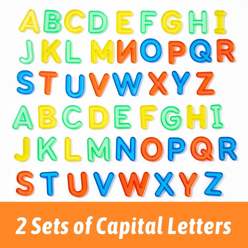 PreTrans 52 Pcs Plastic Capital Letters – 2 Sets of