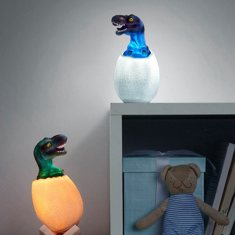 Touch Pat Sensor Night Light Dinosaur Egg Shape Bedside Lamp