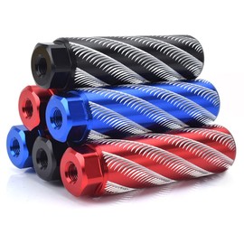 soonbuy Bike Pegs, Aluminum Alloy Bike Foot Rest Stunt Pegs, Anti-slip Rear Feet Pedals BMX Stunt Pegs, Bike Foot Pegs for for Mountain Bike red