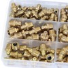 Boeray 115pcs 1/4“ 1/8” Hydraulic Grease Brass Zerk Fitting SAE
