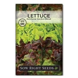 Sow Right Seeds - Mixed Heirloom Lettuce Seeds for Planting - Non-GMO Heirloom Packet with Instructions to Plant & Grow a Home Vegetable Garden - Colorful Mix for Outdoors or Indoors Hydroponics (1)