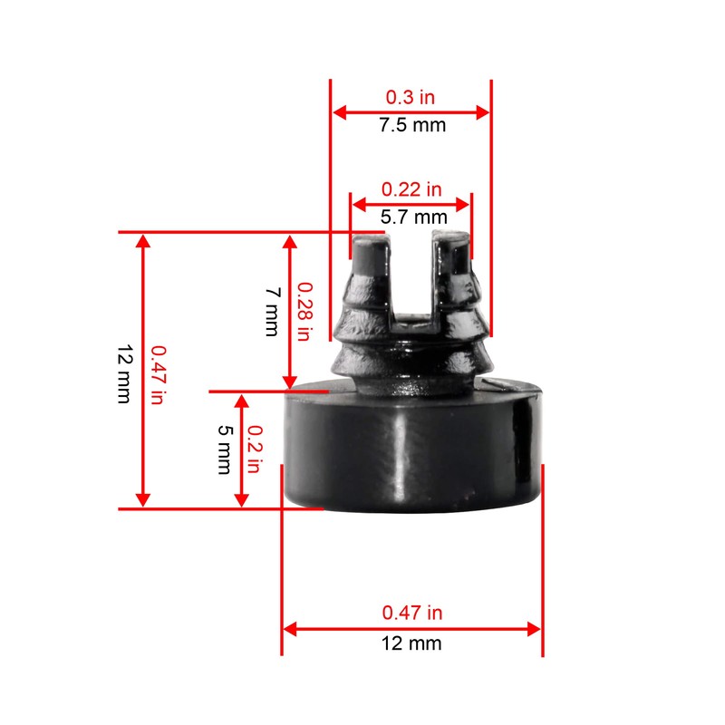 Wheel Rim Lip Rivets Nuts Rivets (Black)