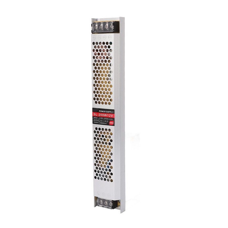 LED Power Supply Ultra Thin 190V‑240V AC Input 12V 16.7A