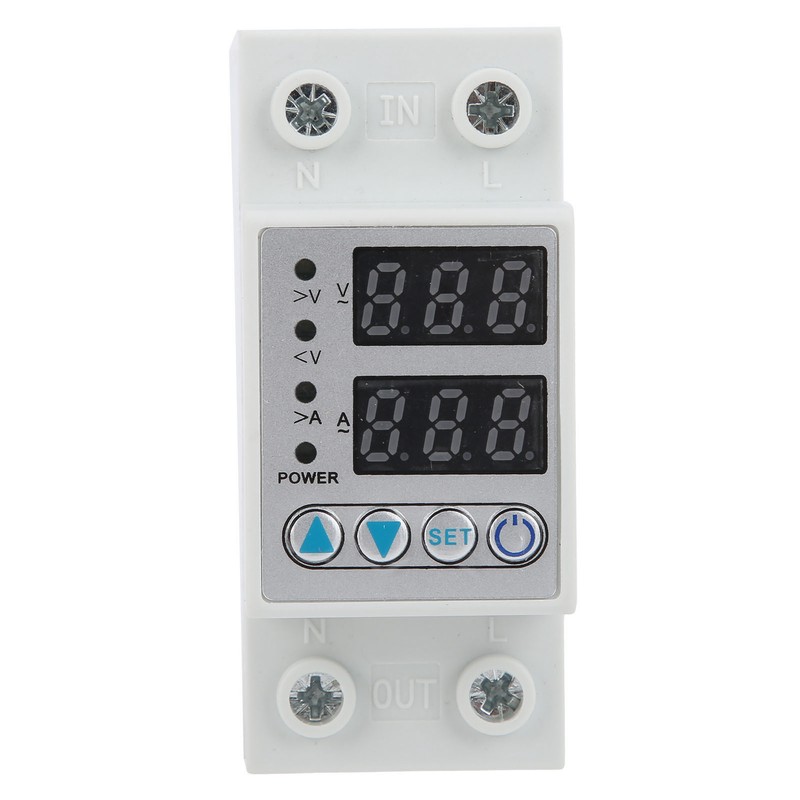 Overvoltage Undervoltage Protector LED Adjustable Self Reset Current Protector AC