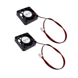 JZK 2PCS 40x40x10 mm DC 5V mini cooling fan 40mm with 2 pin connector, 5300 rpm, 0.06A, 4010 ball bearing small brushless DC fan 4cm for development board, graphics card, 3D printer fan