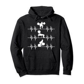 Squat Bench Deadlift Heartbeat Powerlifting Pullover Hoodie