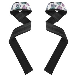 Retro White Cactus Collection - Correas de levantamiento de pesas acolchadas de neopreno de 26 pulgadas, para levantamiento de pesas, culturismo, levantamiento de potencia, entrenamiento de fuerza