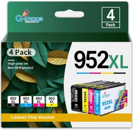 Compatible 952XL Ink Cartridges Replacement for 952 952XL Ink Cartridges Combo Pack Works with OfficeJet Pro 7740 8710 8720 8702 7720 8210 8216 8715 8725 8730 8740 Printers (4 Packs)