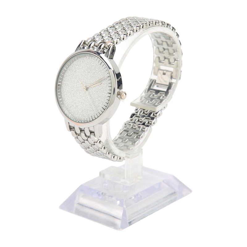 3pcs Women Watch Rhinestone Bracelet Set Accurate Time Stylish Waterproof
