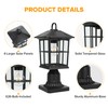 LUTEC Outdoor Solar Lamp Post Light with Pier Mount Base,