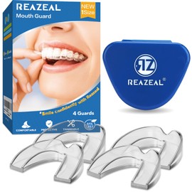 Mouth Guard for Grinding Teeth at Night: Moldable Dental Guard for Sleeping - Nighttime Protection for Teeth (4 Counts)