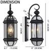 Milaii Outdoor Light Fixture 17" Copper Exterior Wall Lights Black