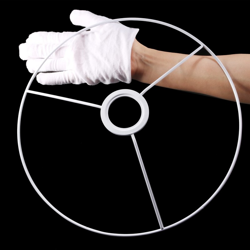 sourcing map Lamp Shade Ring, 300mm Dia. Lampshade Holder Frame