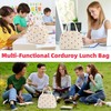 HOLADAWN Corduroy Insulated Lunch Bag for Women, Cute Cooler Lunch