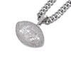 KNITUKL Silver Iced Out Diamond Tennis Chain Necklace for Men