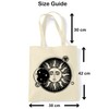 Sun and Moon Eclipse Hipster Tattoo Large Print Tote Shoulder