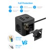 JSVER JSVER Steckdosenleiste Wrfel USB, Mehrfachsteckdose Cube 3 Fach mit