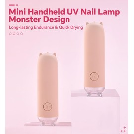 KAZIPOP UV Light for Gel Nail Monster Design Mini UV Light Portable Nail Lamp Cordless USB Chargeable Nail Dry Tool Handheld UV Light for Gel Nails