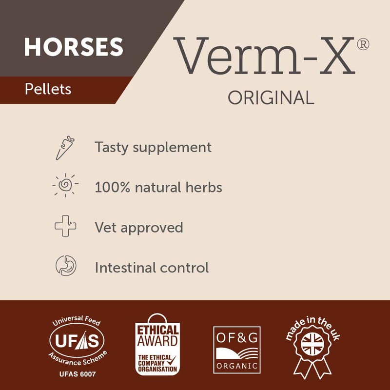 Verm-X Original Pellets for Horses and Ponies, All Natural Supplement,