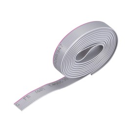 sourcing map IDC Flat Cable 2m/6.6ft Length 1.0mm Pitch 10 Pin Grey