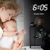EPSKY 3D White Digital Wall Clock LED Large Alarm Clock