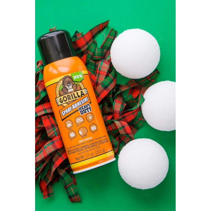 Gorilla Heavy Duty Spray Adhesive, Multipurpose and Repositionable, 11 Ounce,