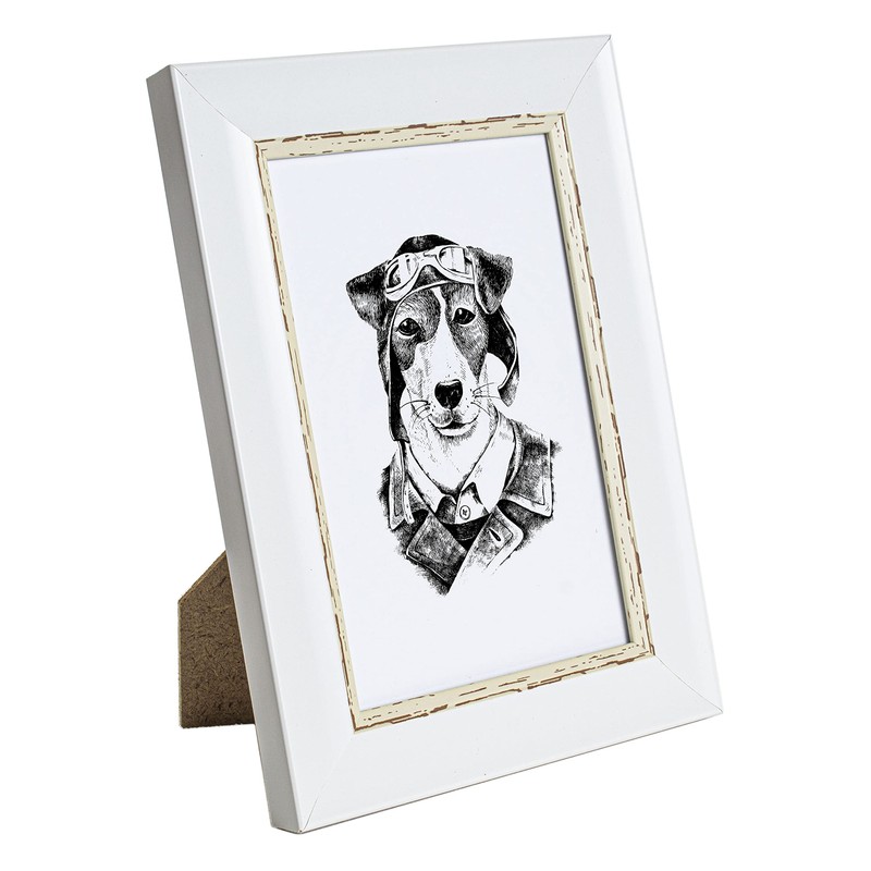 Clay Roberts Photo Picture Frames 6 x 4, White Vintage,