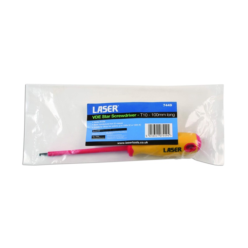 Laser 7449 Insulated Star* Screwdriver T10