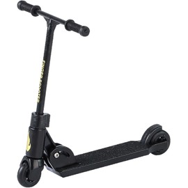 Black Finger Scooter - 2-Wheeled Scooter - Foldable BMX with Brake | Finger Board Accessories for Teen | Educational Finger Toys | Non-Slip Fun Skateboards