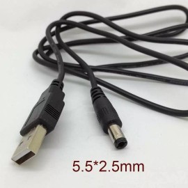 Unbranded 3FT PC Laptop USB Male to 5V DC 5.5mm x 2.5mm Barrel Connector Power Cable USA