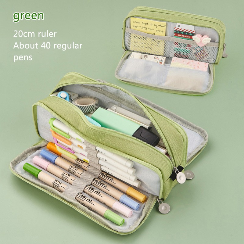 Canvas Pencil Case Large Capacity Pencil Cases Pencil Pouch with