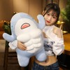 Toyvian 40cm Plush Stuffed Shark Doll 3D Plush Muscular Shark
