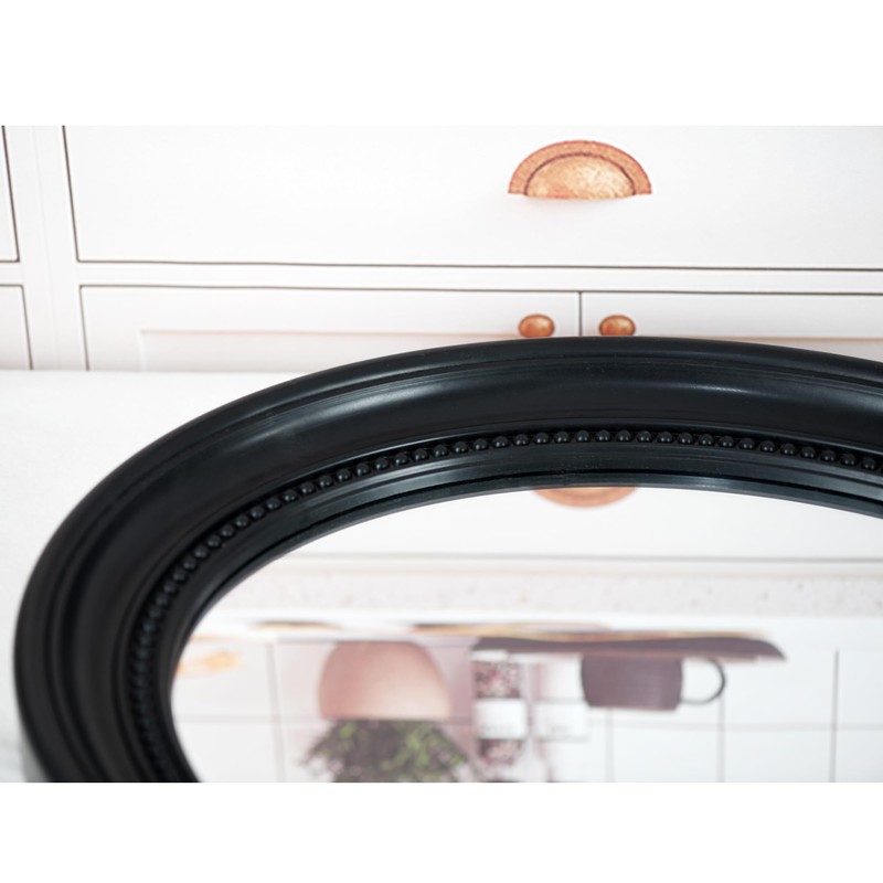 Funerom 20 x 16 inch Black Wall Mirror Oval Bathroom