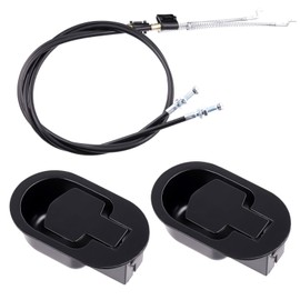 Rustark 2 Sets Metal Recliner Replacement Parts with Cable, Universal Recliner Release Pull Handle Replacement with Recliner Pull Cable for Most Recliner Couch Style Pull Chair Sofa