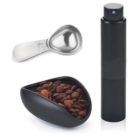Coffee Bean Dosing Cup and RDT Sprayer Gift Set Coffee Bar Accessories Ceramic Dosing Vessel/Single Dose Measuring Tray Kit