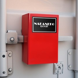 NAKANEKO Heavy Duty Door Lock, Use with Cam Bar Style Shipping Container Locks, Semi Trailers, Conex Latches, Box Trailers, Toy Haulers, Protection Device, Anti Theft, Padlock Included
