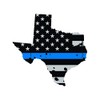 fagraphix Distressed Texas State Shaped Subdued US Flag Thin Blue