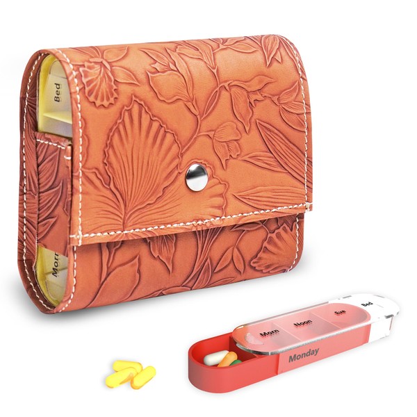 Pill Organizer,Czzmy Weekly Travel Pill Case Box Medication Reminder Daily