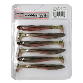 Noike Wobble Shad 4 Inch 10.2 cm – 6 Rubber Fish Noike Colour: Green Pumpkin Blossom UV
