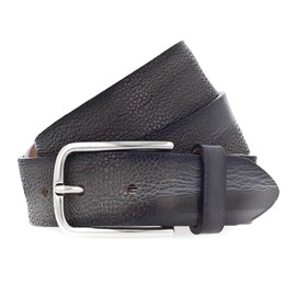 Vanzetti Leather Belt, Steel Grey