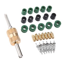 gohantee 71pcs Air Conditioning Valve Core Schrader Valve Cores for Car A/C R12 R134a Refrigeration Valve Stem Core Remover Installation Tool