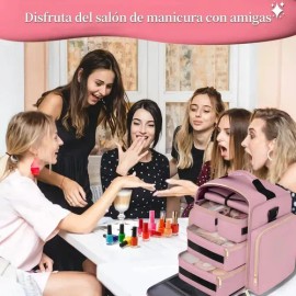 Maletin De Maquillaje Profesional Organizador Viaje Cosmét                                                                                            