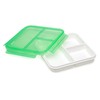 Square Lunch Container, 3 Compartments