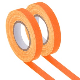 PATIKIL Glow in The Dark Gaffers Tape, 0.4 Inch x 65.6 Feet Colored Cotton Glow Tape Markers Fluorescent Glow in The Dark Tape Stickers for Party Decorations, Orange
